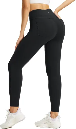 baleaf Jeggings for Women Fleece Lined Pants Thermal Warm Winter High Waisted Leggings 4 Pockets Waterproof Running Tights