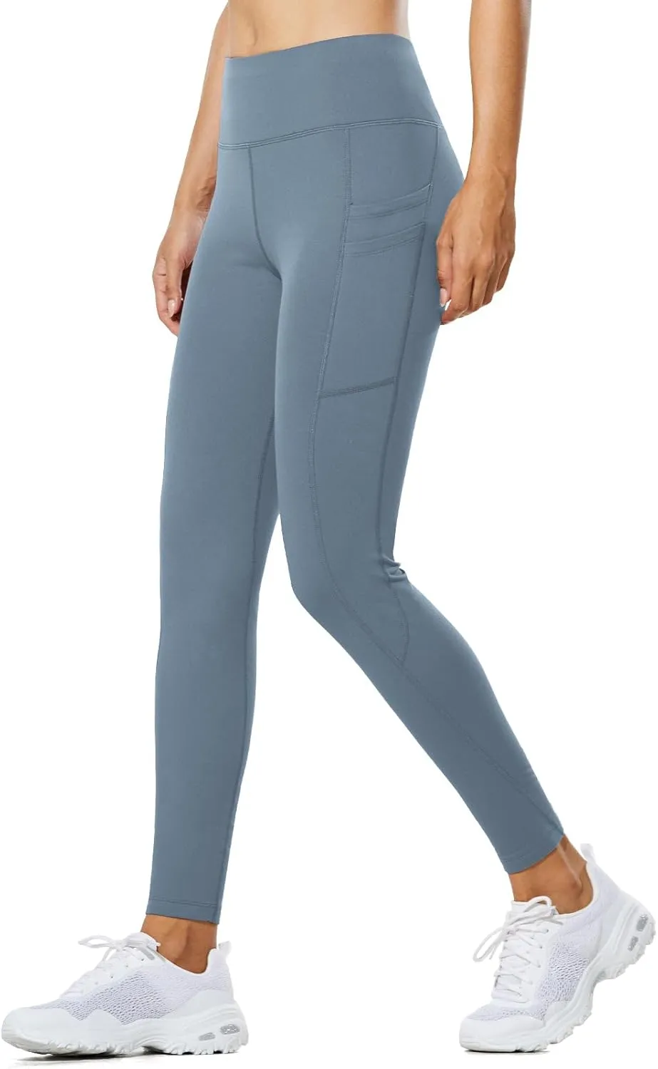 baleaf Women's Fleece Lined Leggings Water Resistant Thermal Winter Warm Tights High Waisted with Pockets Running Gear
