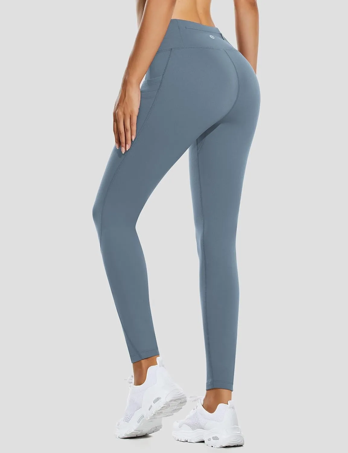 baleaf Women's Fleece Lined Leggings Water Resistant Thermal Winter Warm Tights High Waisted with Pockets Running Gear