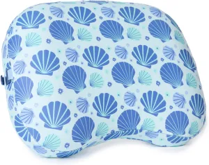 Ballast Beach Pillow – Comfy, Durable & Compact, Stays Put on Windy Beaches with Patented Sand Pouch, Inflatable Pillow for Beaches, Pools, Camping, Festivals and Travel (Coastal Shells)