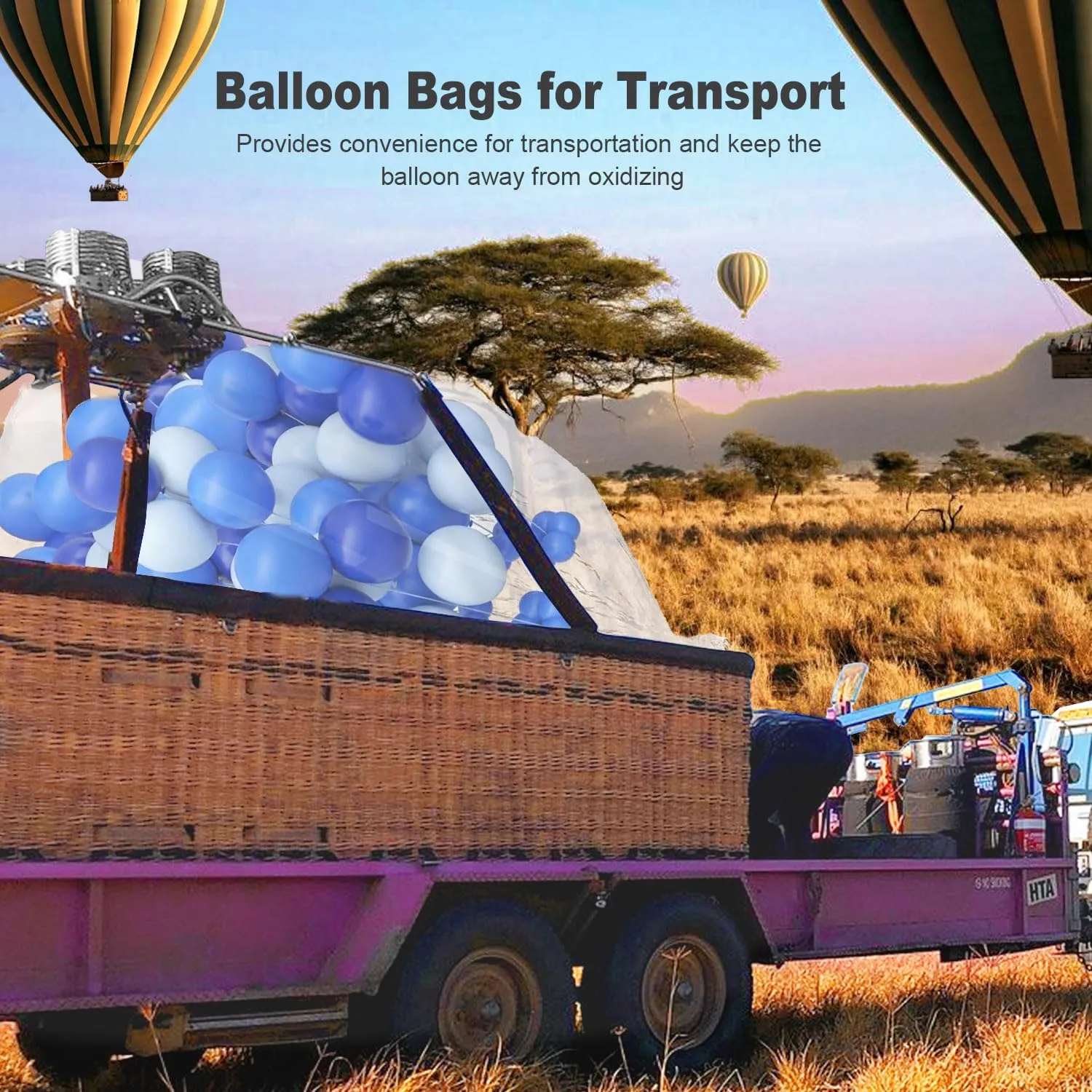 Balloon Transport Bags 8 Pack - 98.4"x59" Heavy-Duty Reusable Clear Plastic Bags for Large Inflated Balloons, Balloon Arch Storage, Party Decoration Supplies