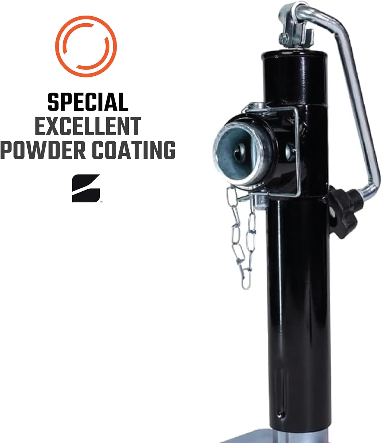 Bastion Distribution Top-Wind Swivel Trailer Jack | Weld-On Pipe Mount Jack | 5000lb Capacity | Tongue Jack for Utility Boat RV Camper Equipment Trailers | Durable Steel Construction | BD-5000TW-TM