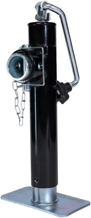 Bastion Distribution Top-Wind Swivel Trailer Jack | Weld-On Pipe Mount Jack | 5000lb Capacity | Tongue Jack for Utility Boat RV Camper Equipment Trailers | Durable Steel Construction | BD-5000TW-TM