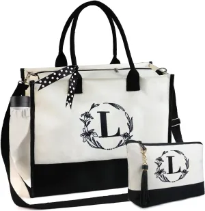 BeeGreen Personalized-Tote-Bag-for Women Mom Teacher Friends Sister Gift Bags with Comestic Bag