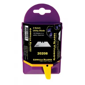 Better Tools 20208 2 Notch Utility Blades in a Safety Dispenser 100pc.