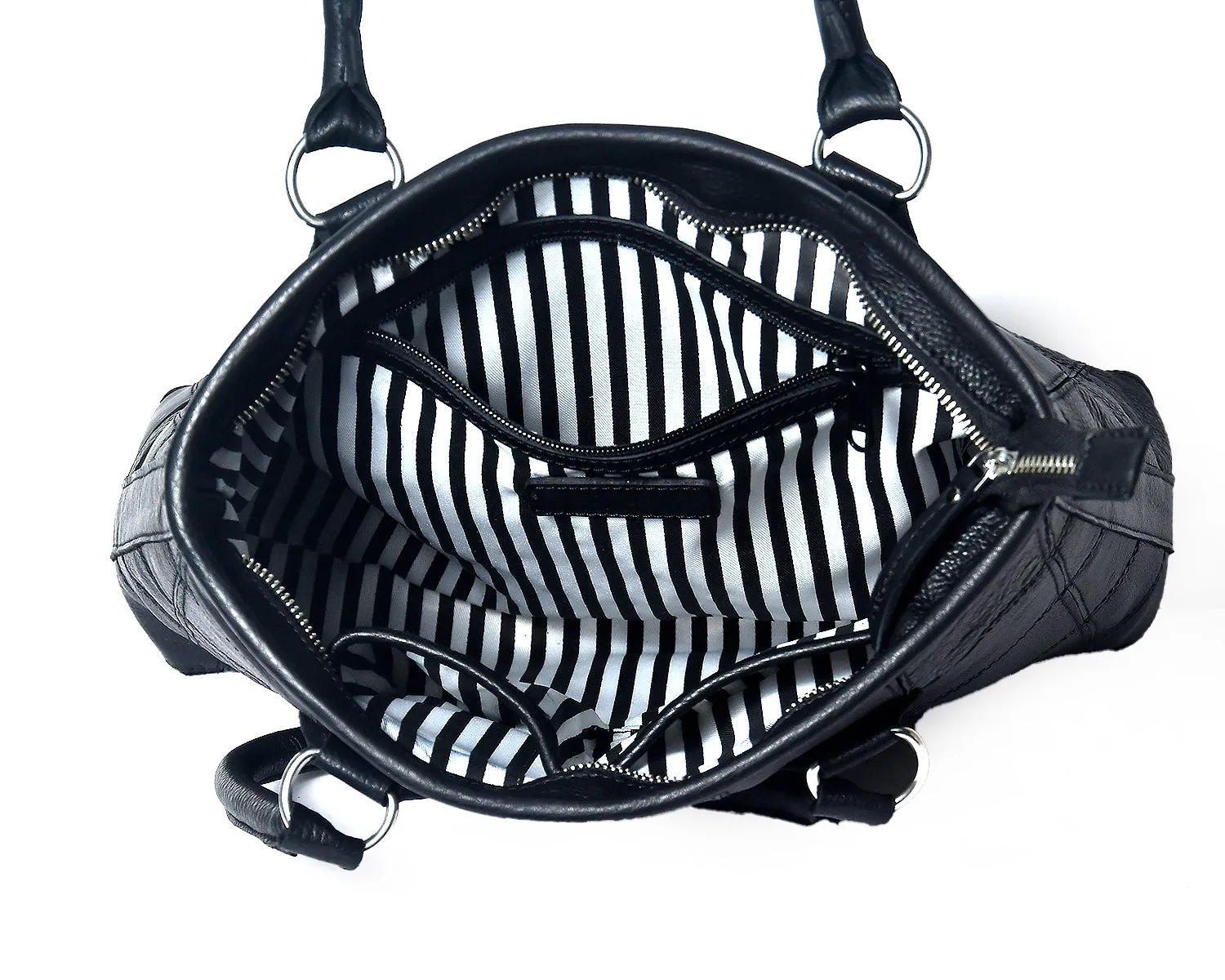 Black Premium Tote Leather Bag, Art: BG-1141