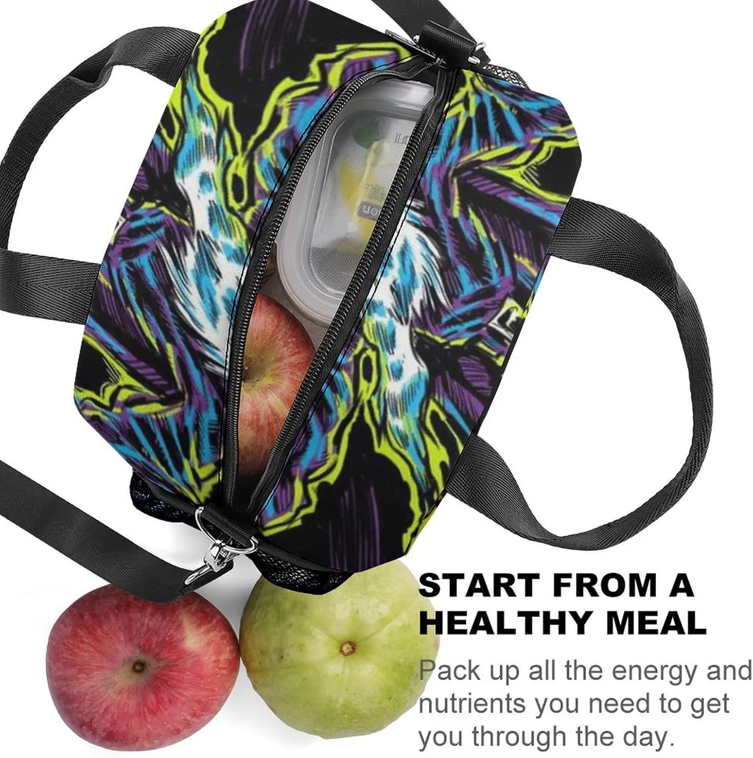 Blacklight by Evil Witch Adjustable Shoulder Strap Insulated And Leak Proof Premium Lunch Bag Unisex