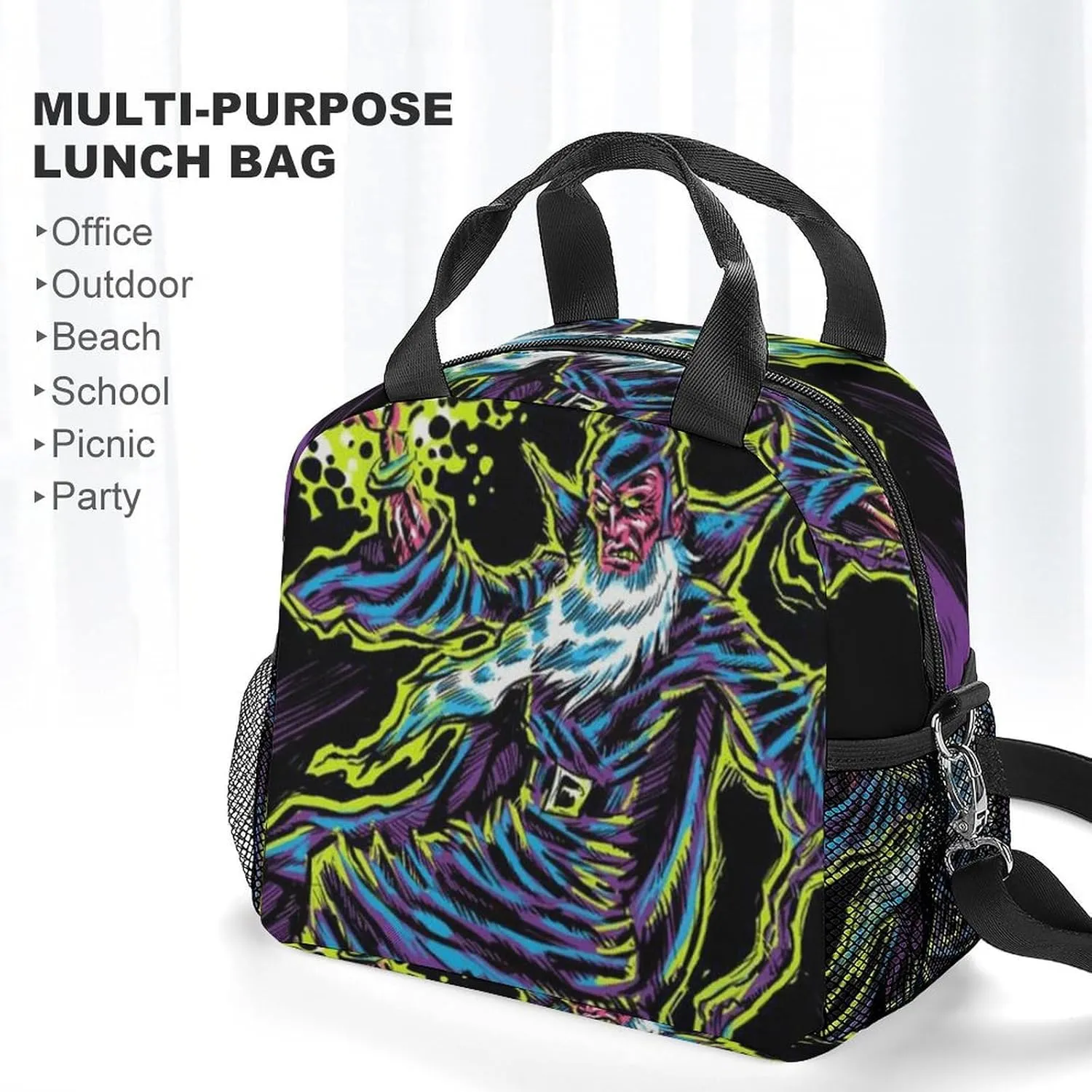 Blacklight by Evil Witch Adjustable Shoulder Strap Insulated And Leak Proof Premium Lunch Bag Unisex