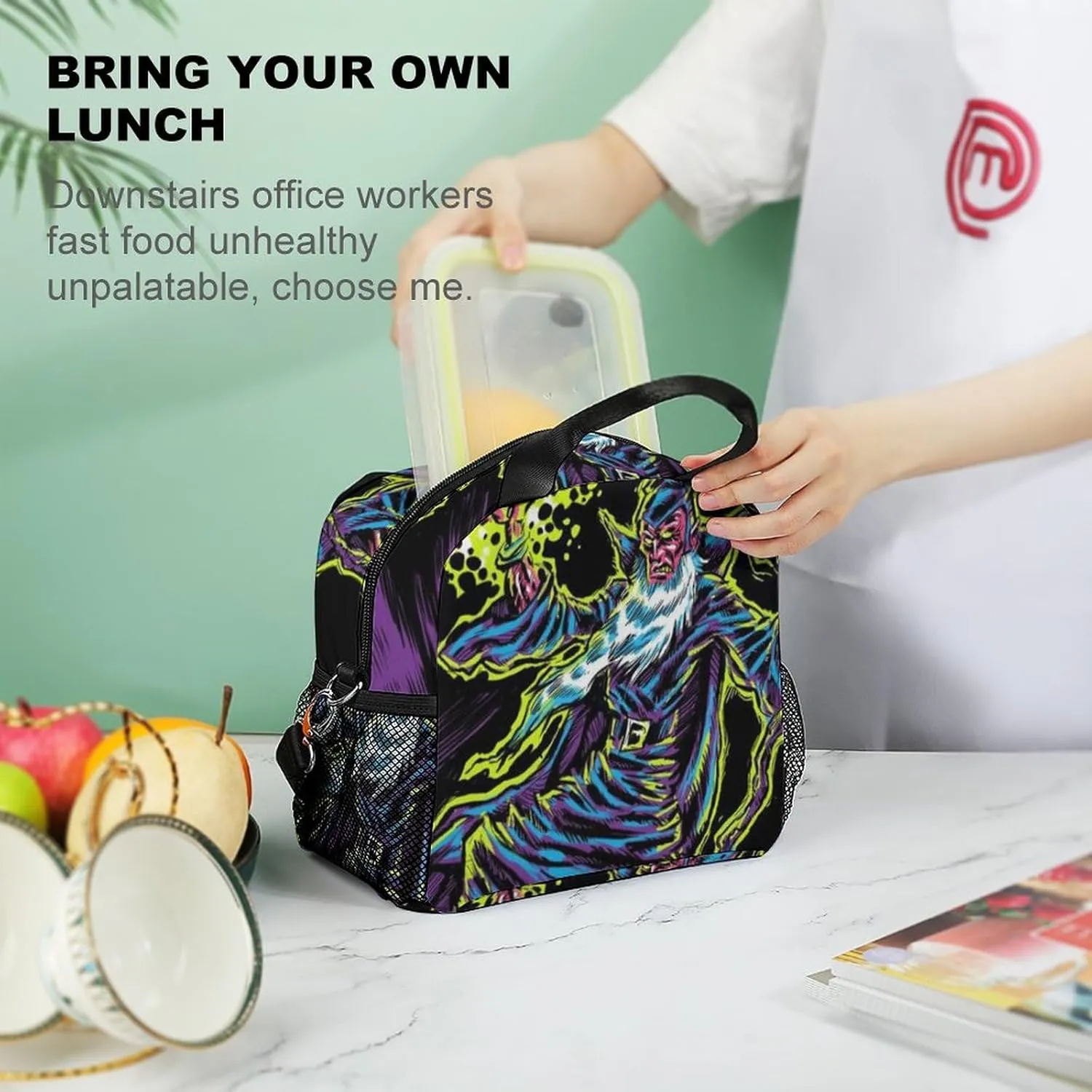 Blacklight by Evil Witch Adjustable Shoulder Strap Insulated And Leak Proof Premium Lunch Bag Unisex