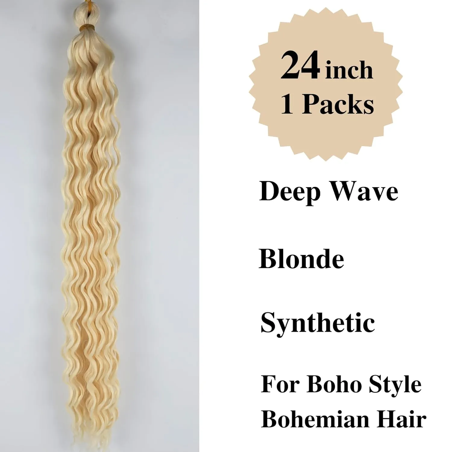 Blonde Braiding Hair Pre stretched 613 Boho Braids Prestretched Braiding Hair for Bohemian Hair Ez Braid Micro Braiding Hair Synthetic Curly Deep Wave Braids