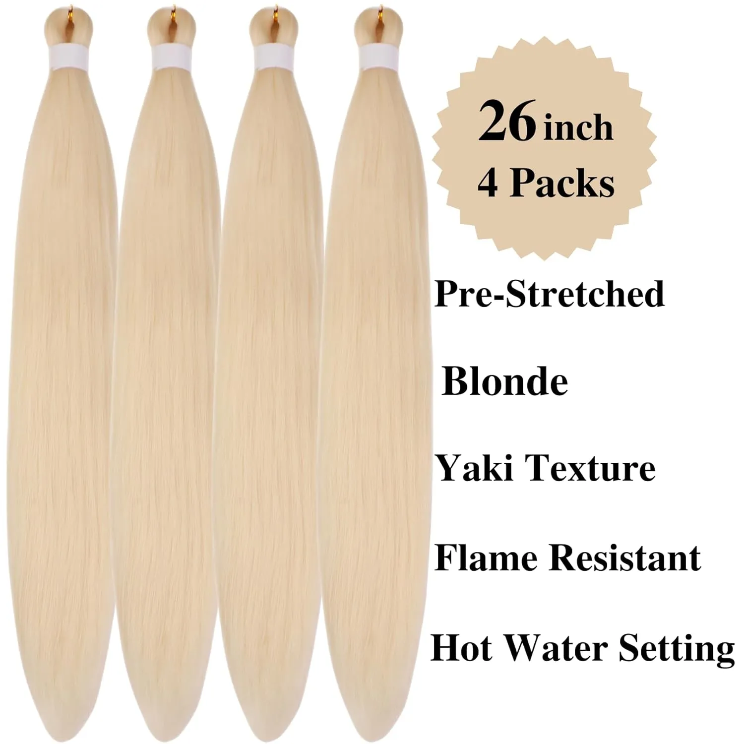 Blonde Braiding Hair Pre stretched 613 Boho Braids Prestretched Braiding Hair for Bohemian Hair Ez Braid Micro Braiding Hair Synthetic Curly Deep Wave Braids