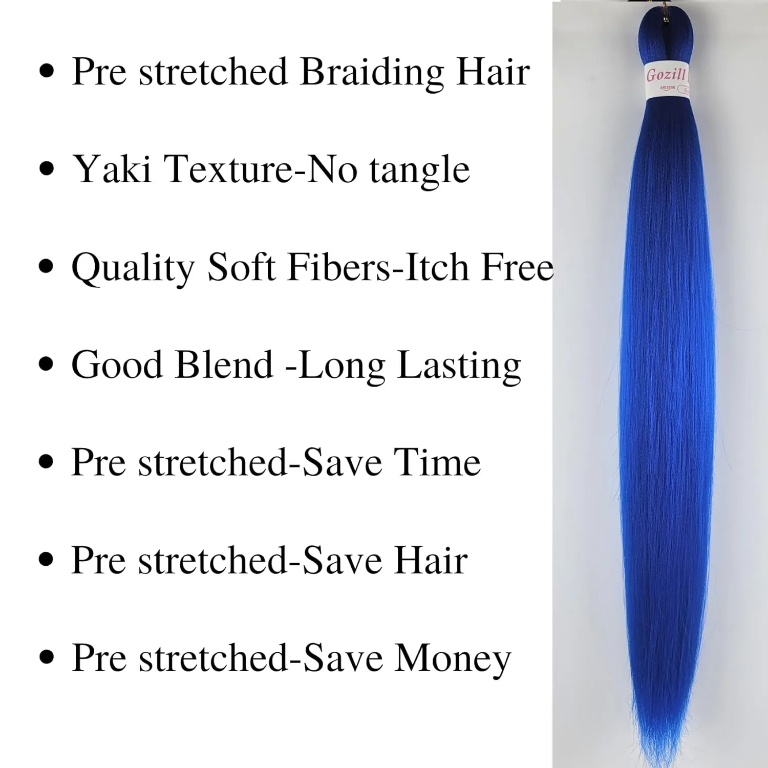 Blue Braiding Hair Pre stretched Curly Ocean Wave Crochet Braids Prestretched Braiding Hair Extensions Hypoallergenic Ez Braid Synthetic Knotless Yaki