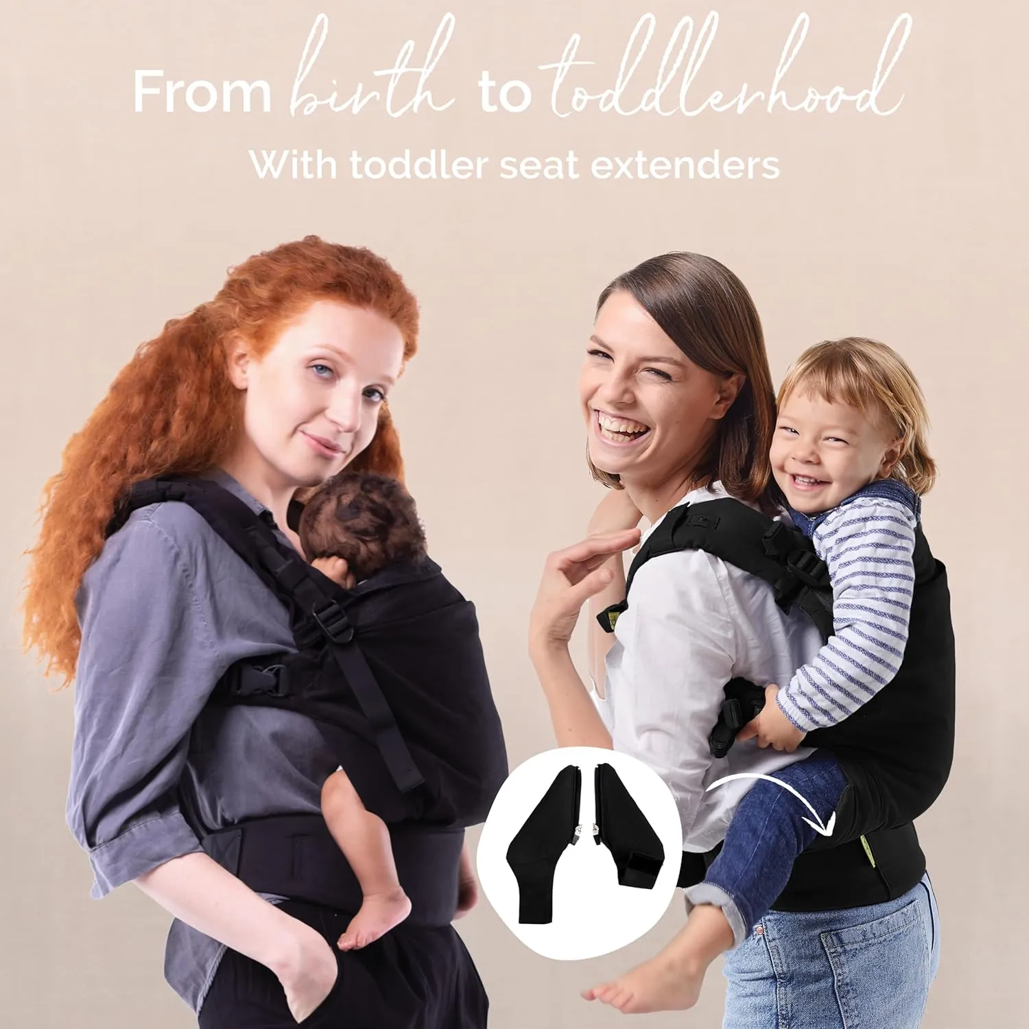 Boba X Baby Carrier - Adaptable, Micro-Adjustable for Babies 7-45 lbs (Black Beauty)