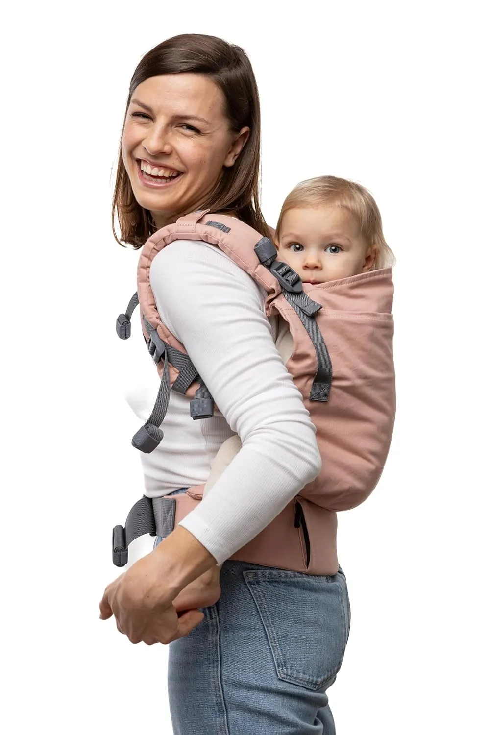 Boba X Ergonomic Baby Carrier - Adjustable Infant Carrier for Newborn to Toddler, Front and Backpack Babywearing 7 to 45 lbs, Baby Carrier with Adjustable Straps and Padded Shoulders (Bloom)