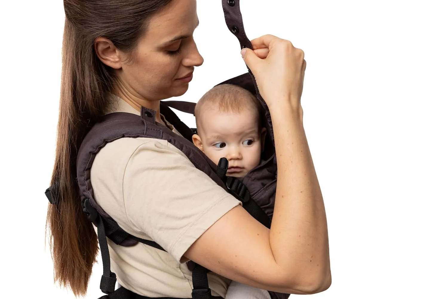 Boba X Ergonomic Baby Carrier - Adjustable Infant Carrier for Newborn to Toddler, Front and Backpack Babywearing 7 to 45 lbs, Baby Carrier with Adjustable Straps and Padded Shoulders (Charcoal)