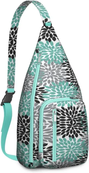 Bohemian Crossbody Bag Daypack for Women Men Lightweight Vintage Tribal Waterproof Sling Bag Backpack Hiking Cycling Sports