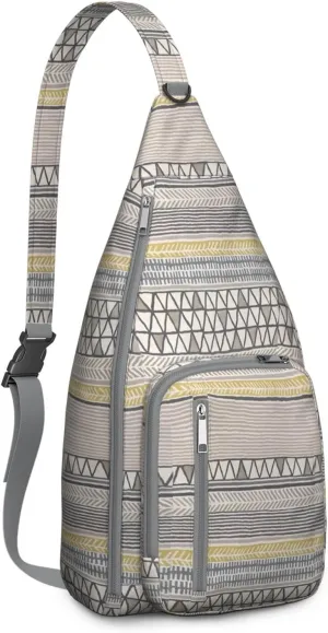 Bohemian Crossbody Bag Daypack for Women Men Lightweight Vintage Tribal Waterproof Sling Bag Backpack Hiking Cycling Sports