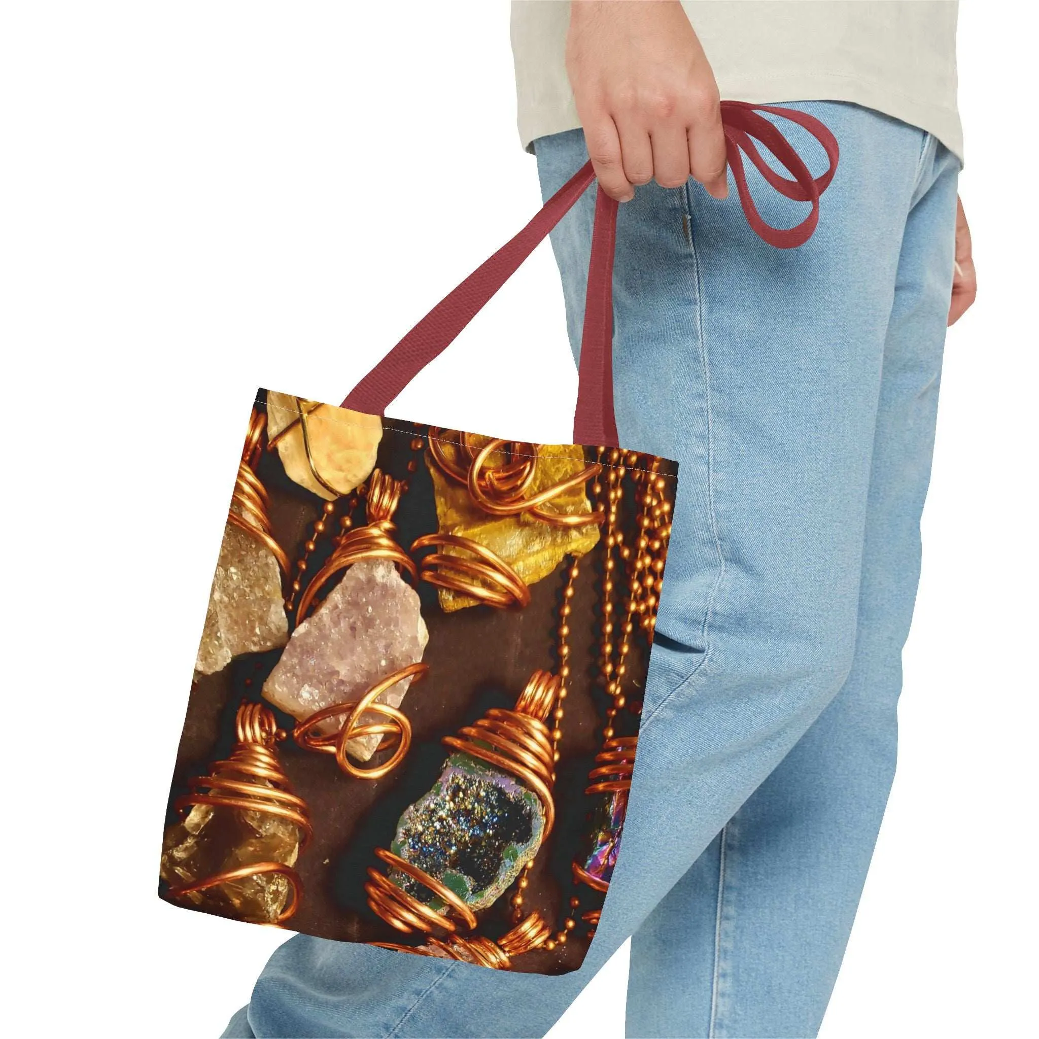 Bohemian Gemstone Tote Bag – Ideal for Eco-Friendly Fashion Lovers