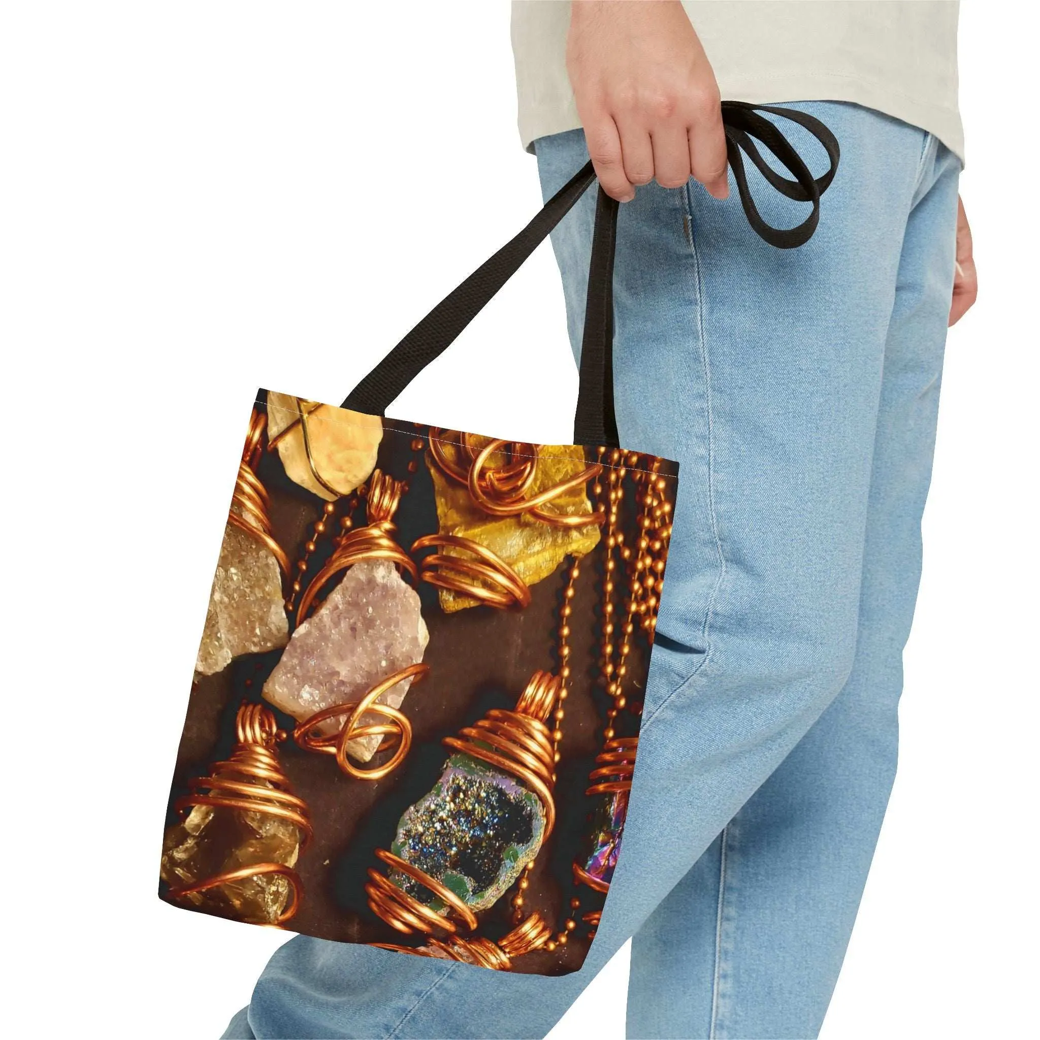 Bohemian Gemstone Tote Bag – Ideal for Eco-Friendly Fashion Lovers