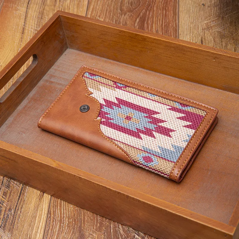 Bohemian Striped Canvas Embroidery Tote