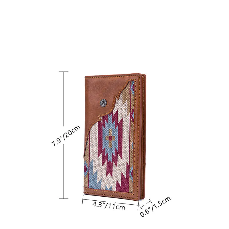 Bohemian Striped Canvas Embroidery Tote