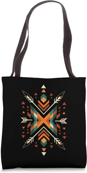 Boho Aztec Sacred Geometry Arrows Tribal Art Tote Bag