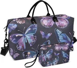 Bolaz Duffle Bag for Travel-Beautiful Butterflies ， Easy Update Large Magnectic Sticker Refrigerator Magnets Decor Wash Machine Magnet Decals23"x26"