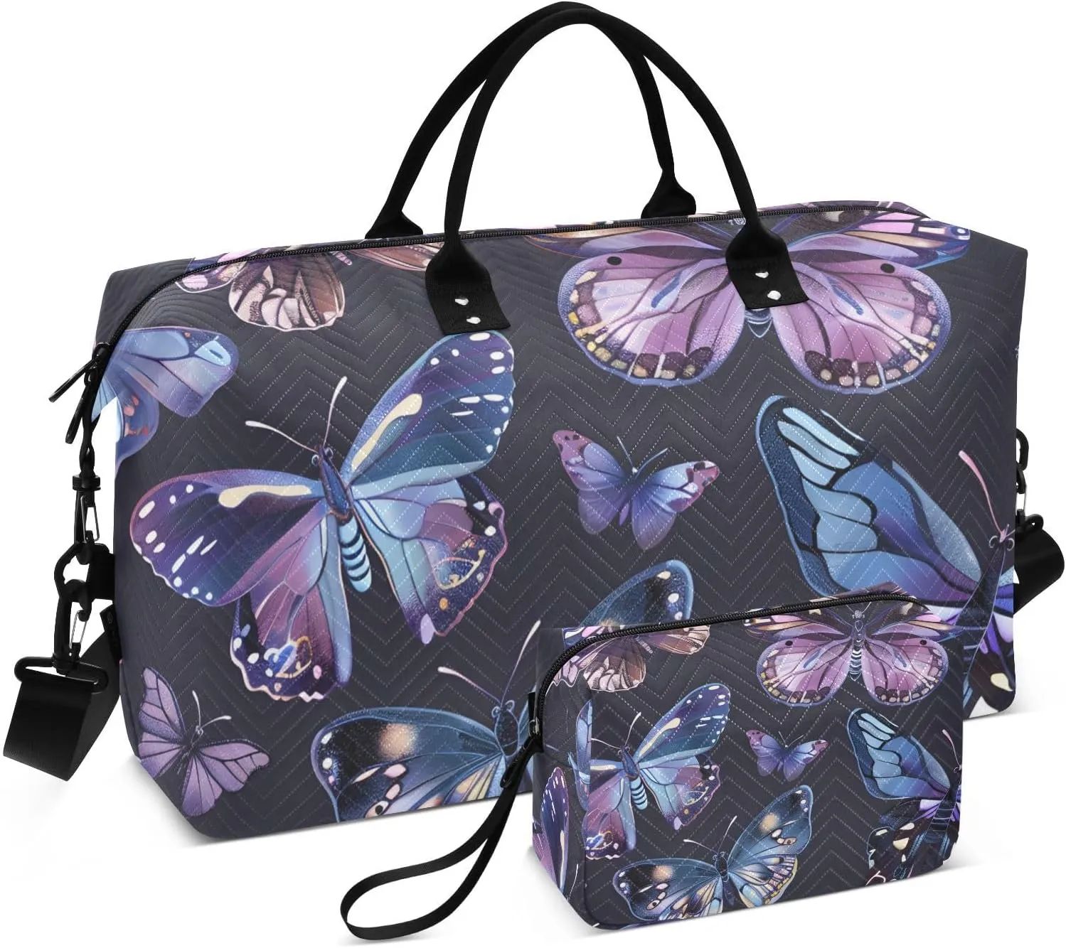 Bolaz Duffle Bag for Travel-Beautiful Butterflies ， Easy Update Large Magnectic Sticker Refrigerator Magnets Decor Wash Machine Magnet Decals23"x26"
