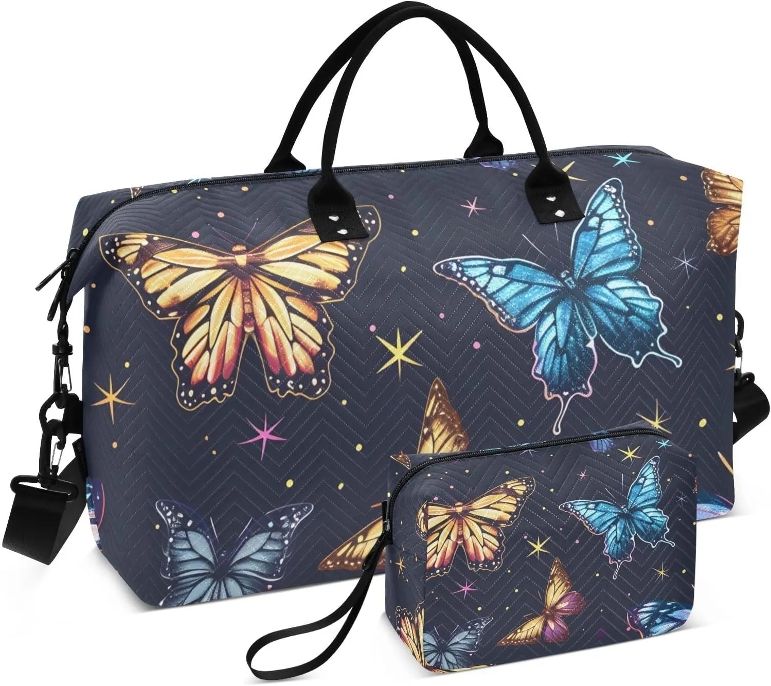 Bolaz Duffle Bag for Travel-Beautiful Butterflies Many Butterflies， Easy Update Large Magnectic Sticker Refrigerator Magnets Decor Wash Machine Magnet Decals23"x26"