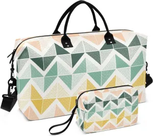 Bolaz Duffle Bag for Travel-Blue and Yellow Geometry， Easy Update Large Magnectic Sticker Refrigerator Magnets Decor Wash Machine Magnet Decals23"x26"