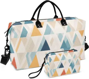Bolaz Duffle Bag for Travel-Colorful Geometry6， Easy Update Large Magnectic Sticker Refrigerator Magnets Decor Wash Machine Magnet Decals23"x26"