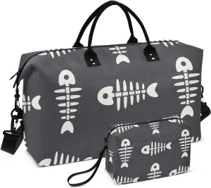 Bolaz Duffle Bag for Travel-Fish Pattern on Black， Easy Update Large Magnectic Sticker Refrigerator Magnets Decor Wash Machine Magnet Decals23"x26"