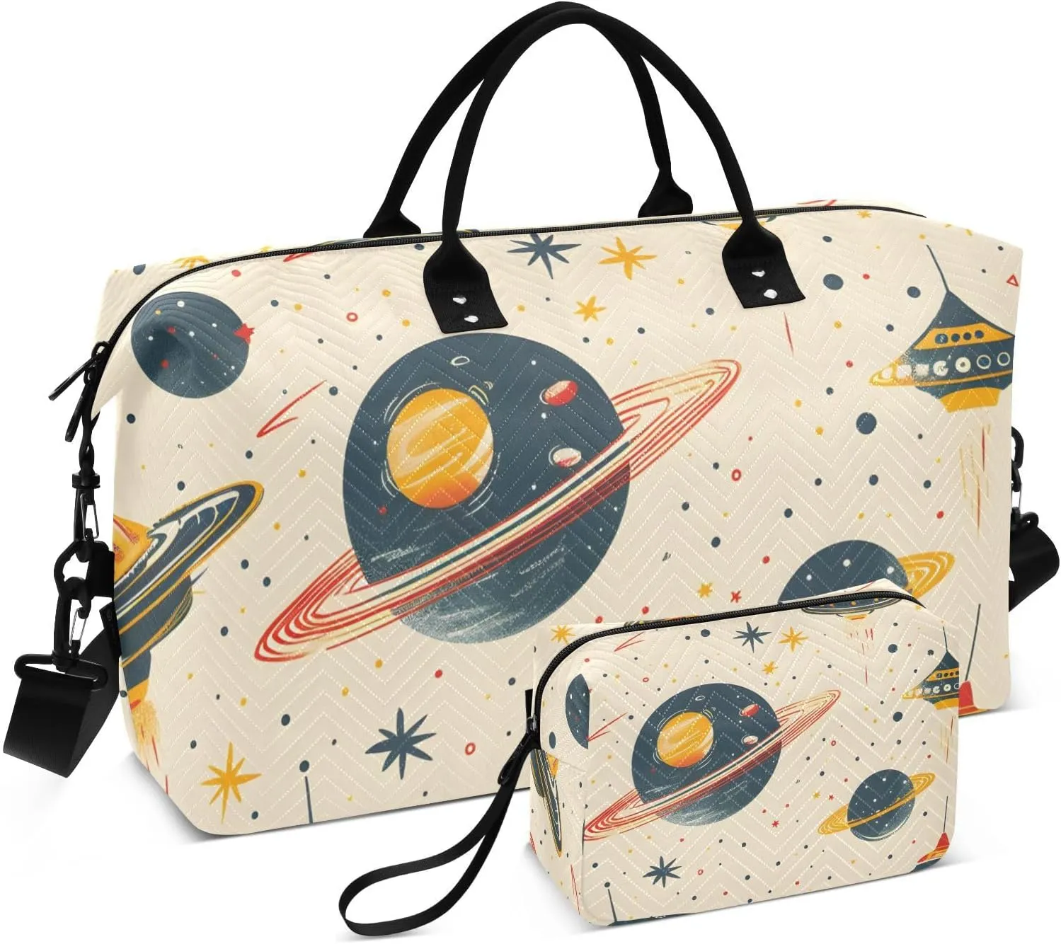 Bolaz Duffle Bag for Travel-Planet Flying Saucer， Easy Update Large Magnectic Sticker Refrigerator Magnets Decor Wash Machine Magnet Decals23"x26"