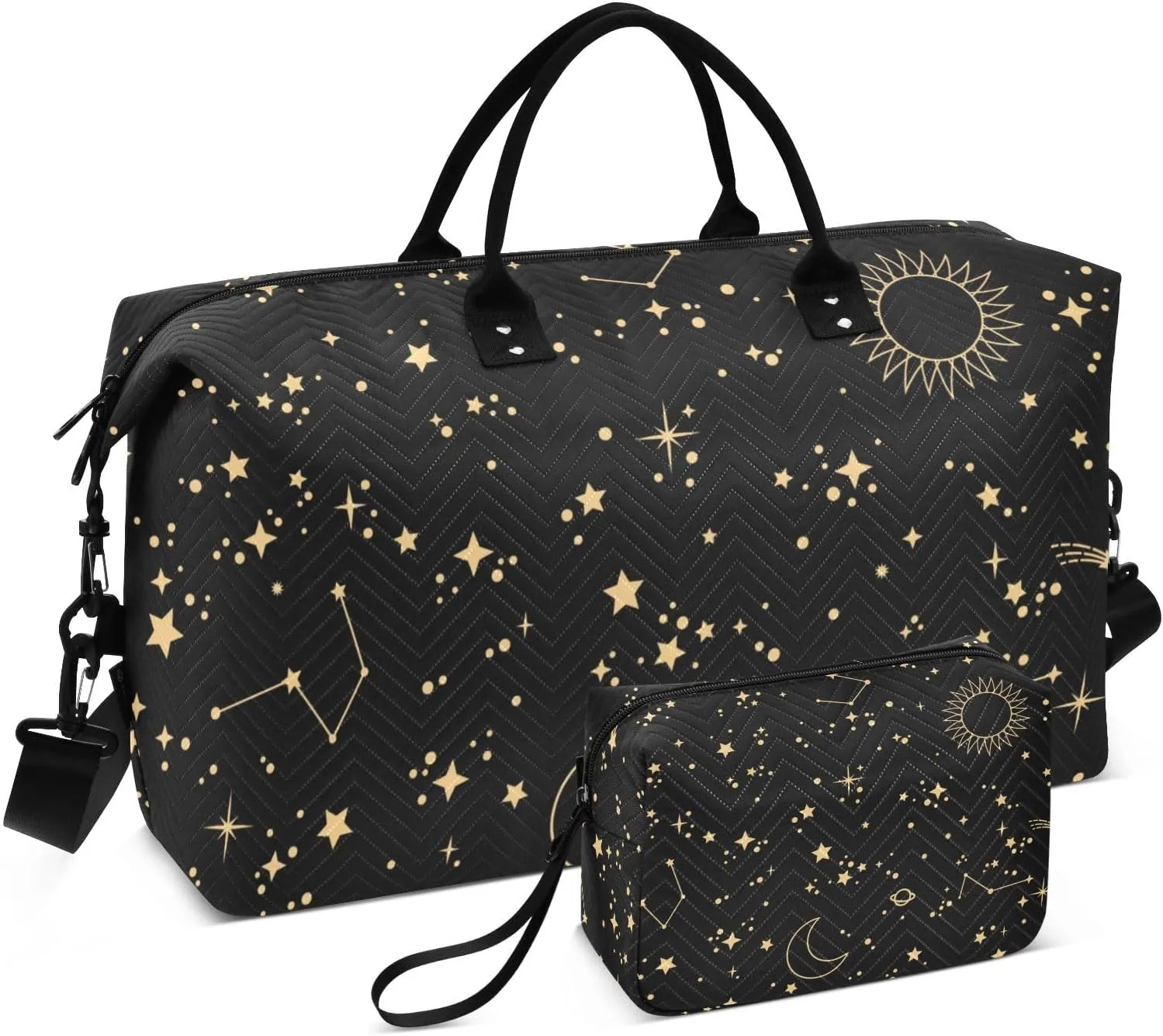 Bolaz Duffle Bag for Travel-Sun and Moon Starry Sky， Easy Update Large Magnectic Sticker Refrigerator Magnets Decor Wash Machine Magnet Decals23"x26"