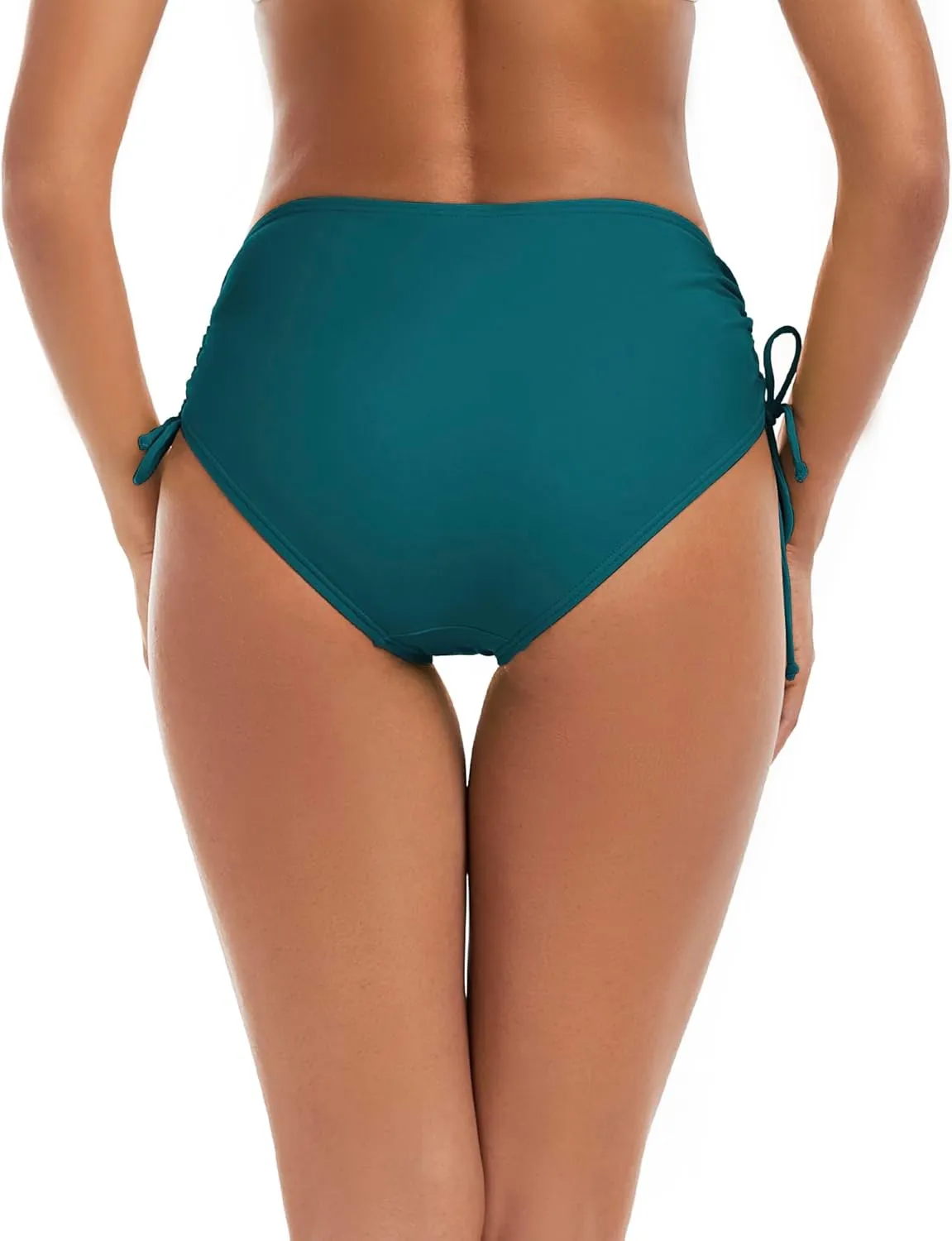 Bonneuitbebe Women's Bikini Bottoms Full Coverage Swim Bottoms Mid Waisted Swimsuit Bathing Suit Bottom