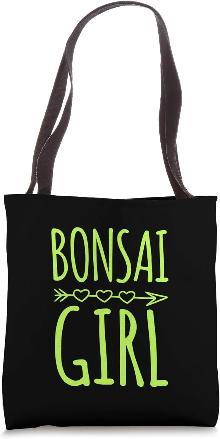 Bonsai Girl With Bohemian Style Heart Arrow Graphic Tote Bag
