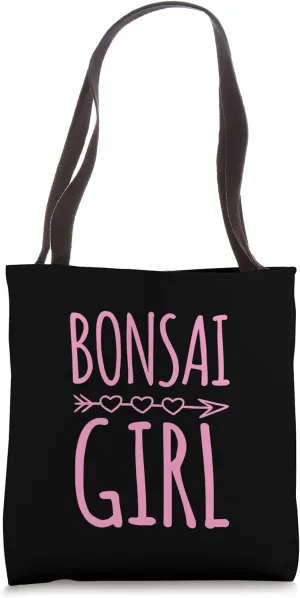 Bonsai Girl With Bohemian Style Heart Arrow Graphic Tote Bag