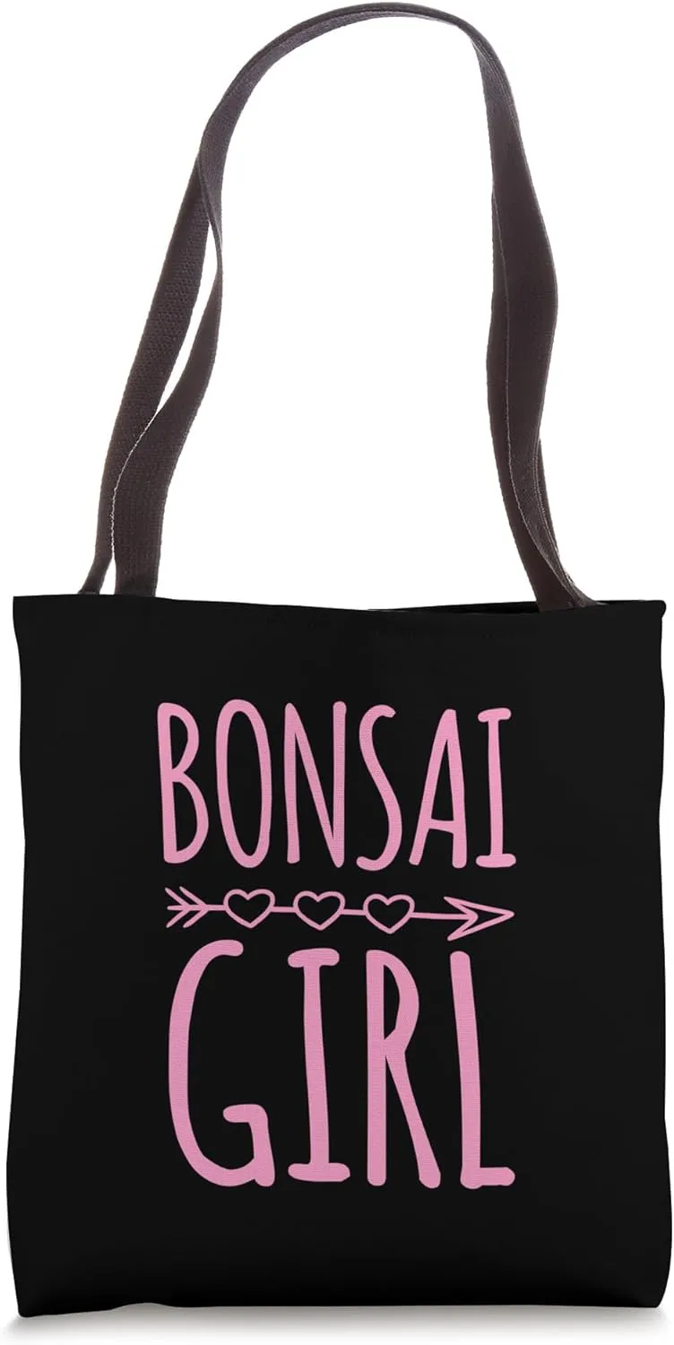 Bonsai Girl With Bohemian Style Heart Arrow Graphic Tote Bag