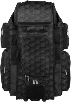 Boombah Superpack XL Rolling Bat Bag - 36" x 16" x 23.5" - 3DHC Black - Wheeled Version