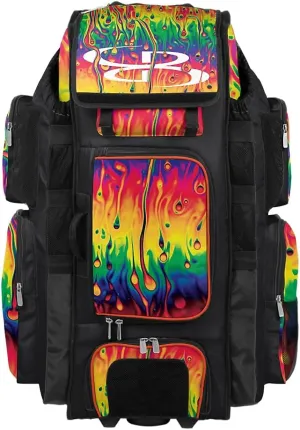 Boombah Superpack XL Rolling Bat Bag - 36" x 16" x 23.5" - Lava Multi - Wheeled Version