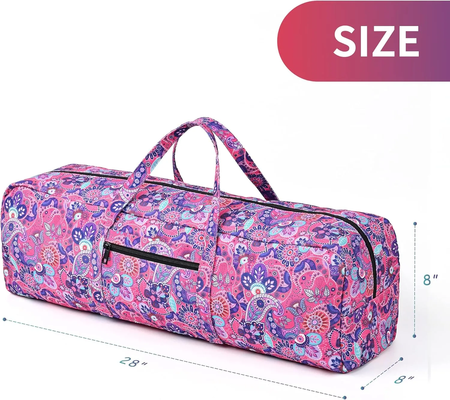 Boulder Bee | Yoga Mat Bag | Large Yoga Mat Carrier with Wet Pocket | Yoga Gifts | Gym Tote Bag for Women