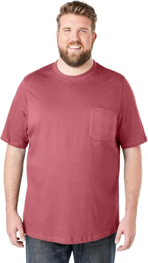 Boulder Creek by Kingsize Men's Big & Tall Heavyweight Pocket Crewneck T-Shirt