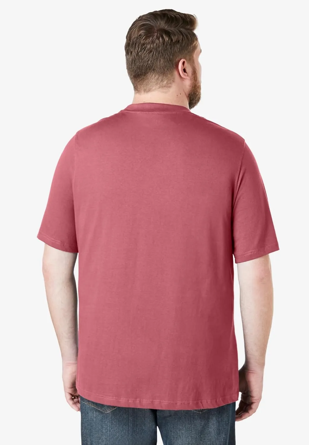 Boulder Creek by Kingsize Men's Big & Tall Heavyweight Pocket Crewneck T-Shirt