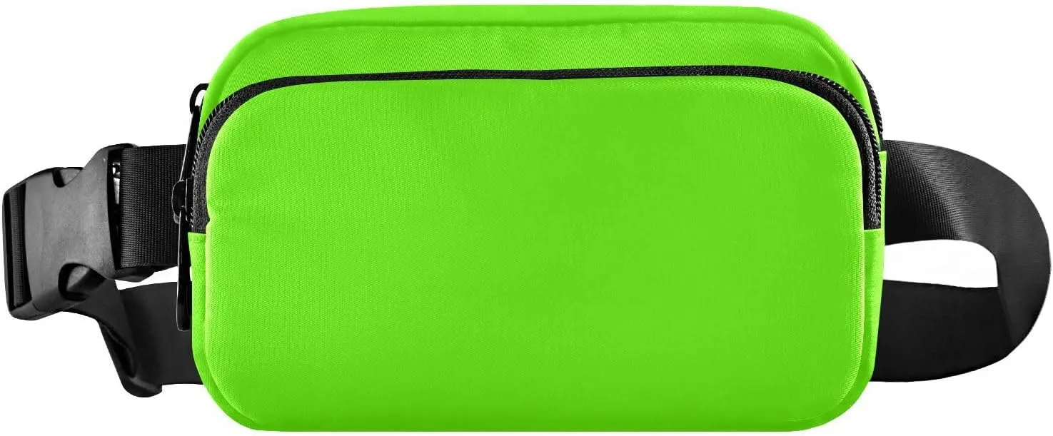 Bright Green Chest Bag for Women Mini Everywhere Bum Hip Waist Pack, 8 x 5.3 x 2.3 Inches