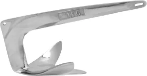 Bruce Style Claw Force Boat Anchor, 2.2lb 1kg Stainless Steel Heavy Duty Marine Grade Polished Boat Anchor Kit, Marine Accessories Utility Anchor for Bottoms of 25-40 Ft Boats