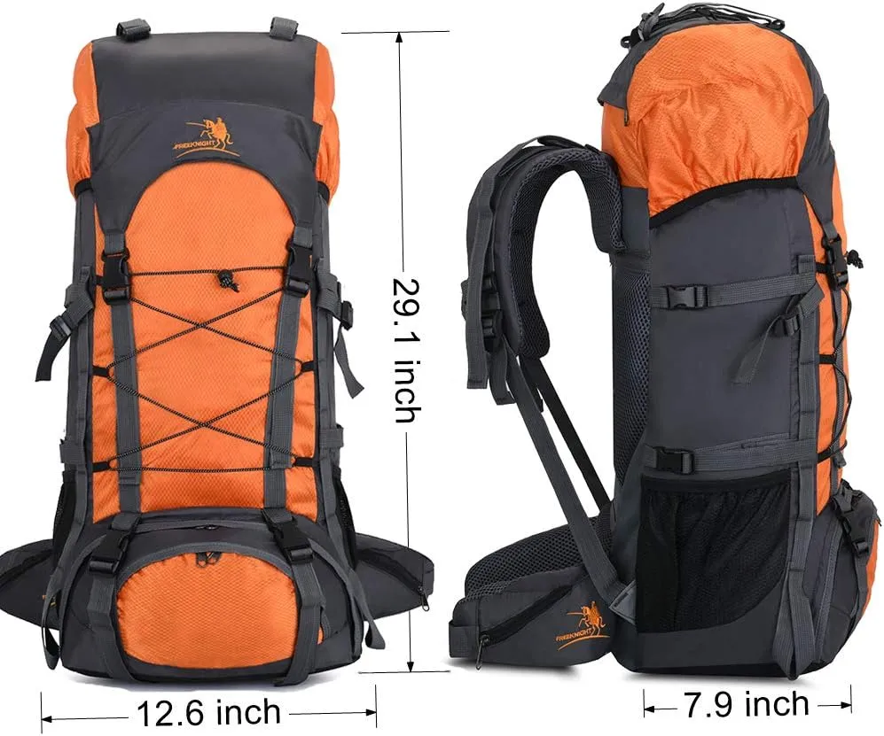 Bseash 60L Internal Frame Waterproof Hiking Camping Backpack with Rain Cover, Large Outdoor Sport Travel Daypack Rucksack