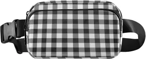Buffalo Check Plaid Belt Bag for Women Men [tags] Fanny Pack Small Waist Pouch Crossbody Bags for Outdoor Hiking Running Travel