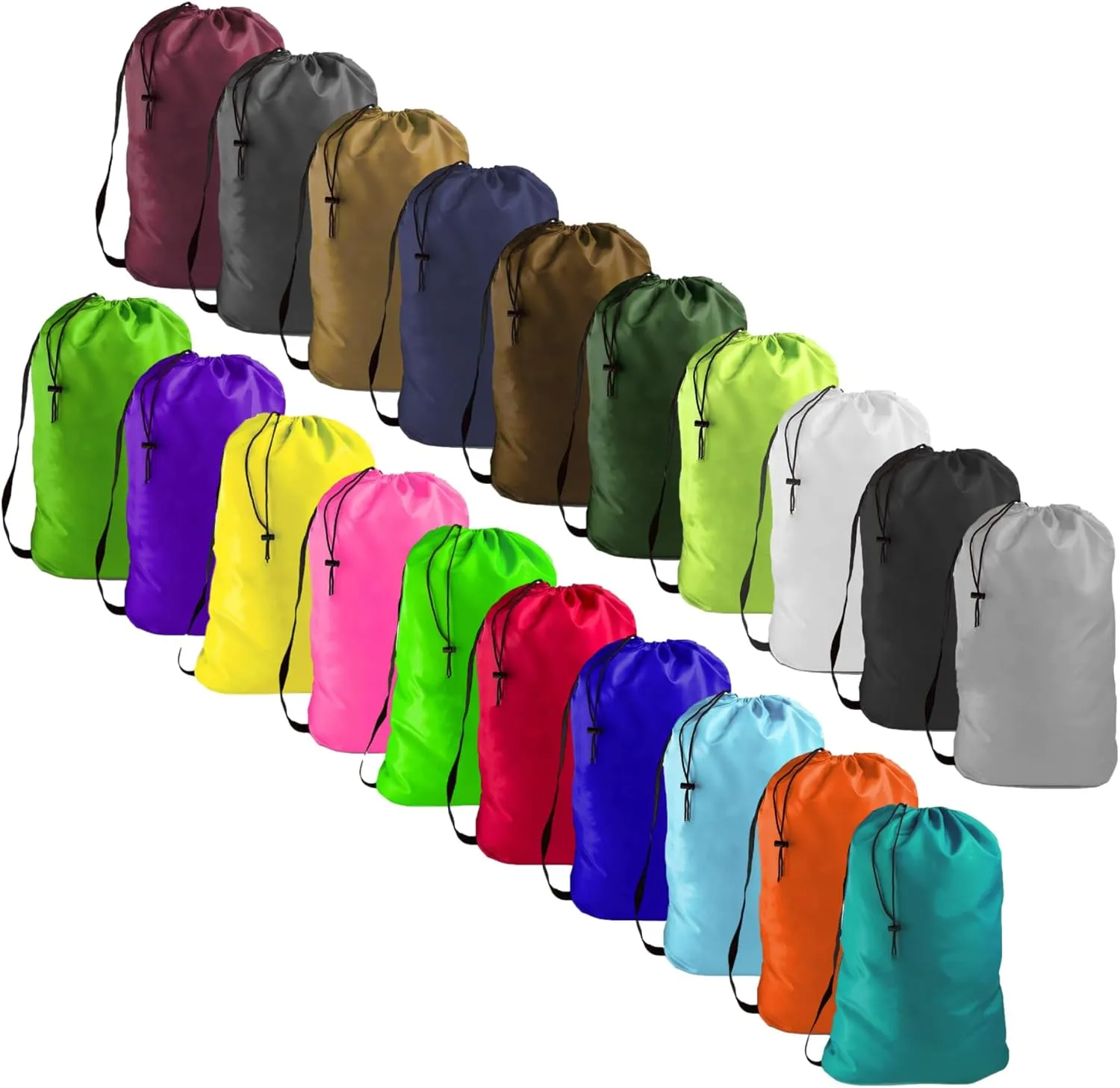 Burgundy Heavy Duty Laundry Bag w/Shoulder Strap by Ultra Essentials, XL 24" X 36" Tear Resistant Utility Bags, Dorm Hamper, Camping Tent, Sports Balls & Jerseys, Clothes, Yarn Storage
