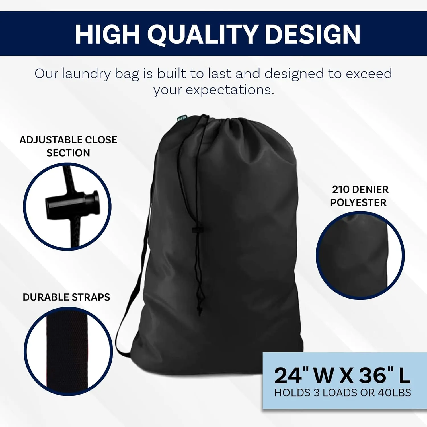 Burgundy Heavy Duty Laundry Bag w/Shoulder Strap by Ultra Essentials, XL 24" X 36" Tear Resistant Utility Bags, Dorm Hamper, Camping Tent, Sports Balls & Jerseys, Clothes, Yarn Storage
