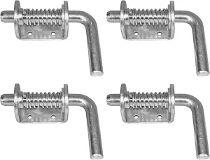 Buyers Products B2596 Heavy Duty Spring Latch Assembly Without Keeper, 4 Pack, 3-1/2" Handle, Spring Loaded Latch Pin, Zinc-Plated Latch for Gate Latch, Utility Latch, Trailer Latch, Cage Latch